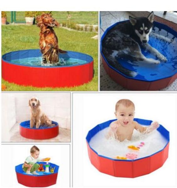 

30x10cm dog pool cat puppy pet outdoor portable foldable pvc bathtub baby dog cat pet swimming pool supplies