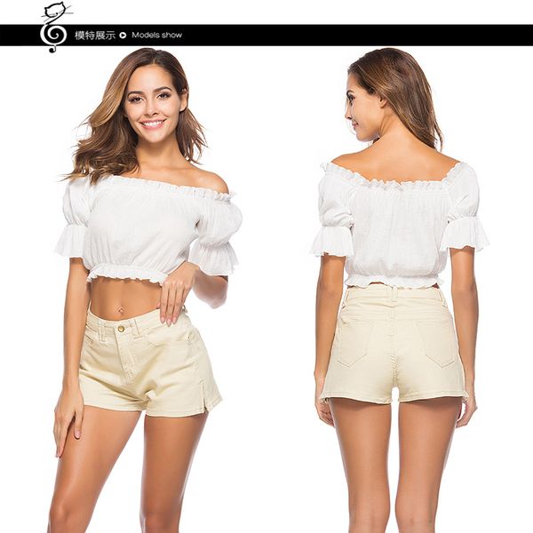 

photo shoot) европа и америка eaby slim fit denim шорты прохладный девушки, Blue