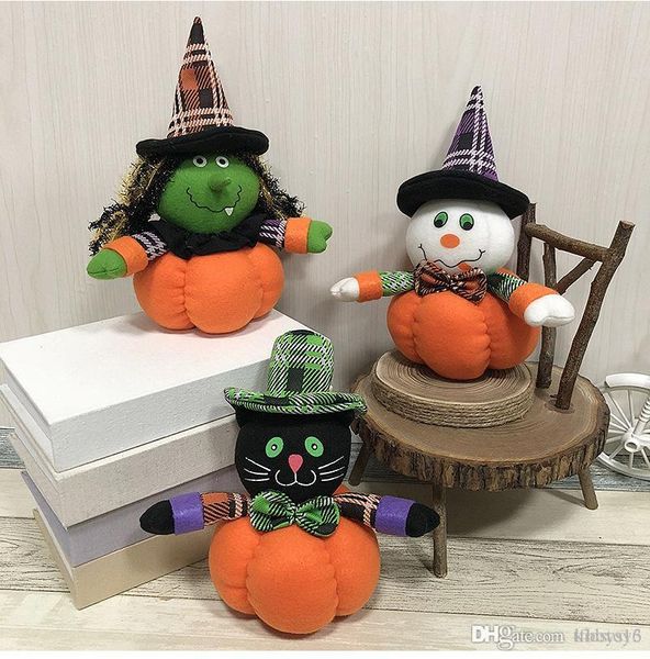

lxh brandnew halloween decor halloween doll ghost witch cat bar pumpkin atmosphere prop stuff toy kids gift