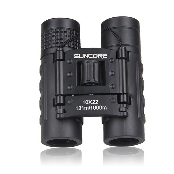 

suncore hunting pocket binoculars hd 10x22 binoculars professional telescope zoom vision lightweight black