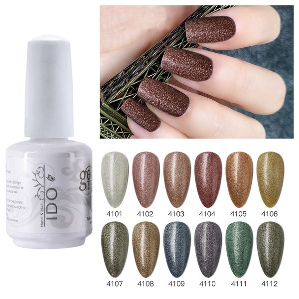 

24pcs/set new color hight quality earth glitter gel series uv soak off 2-steps easy to make ido 15mlbottle wholesale nail polish, Red;pink