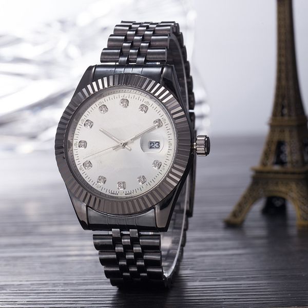 

relogio masculino мужские часы мода черный циферблат с календарем браслет складной засте