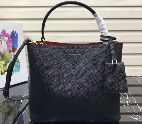 

realfine888 5a 1ba211 27cm panier saffiano leather totes handbag,with dust bag,ing