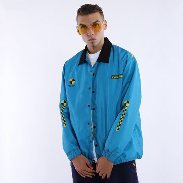 

2019european and american men's fall/winter asap rocky rap collar men's jacket coat, Black;brown