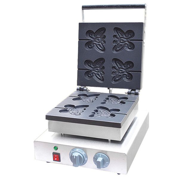 

бесплатная доставка коммерческая бабочка форма мини lolly вафельные машины из нержавеющей стали вафельные закуски чайник 110 в 220 в