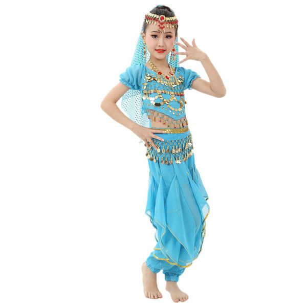 

jaycosin new dancewear dress handmade children girl belly chiffon dance costumes kids belly dancing egypt dance cloth #0608, Black;red