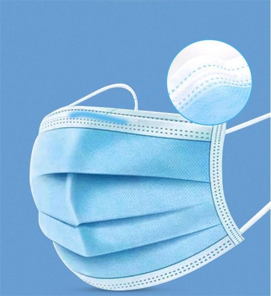 

dhl ship spot adultren's flat three layer non woven dust proofdust and smog mask blue prevention masks for adultren cvkj