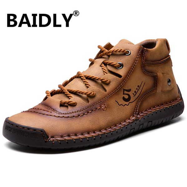 

winter genuine leather men boots fur snow boots lace up waterproof footwear male casual men shoes fashion big size 38-48, Black
