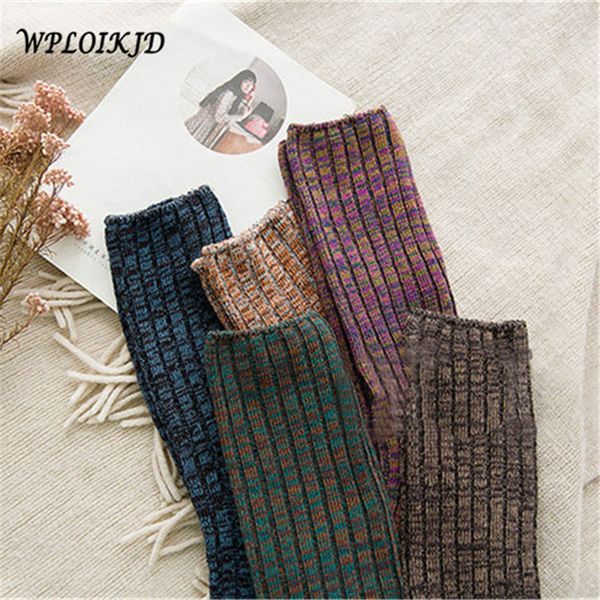

wploikjd] harajuku thick socks pile heap socks for male female harajuku men women's thigh high over the knee, Black;white