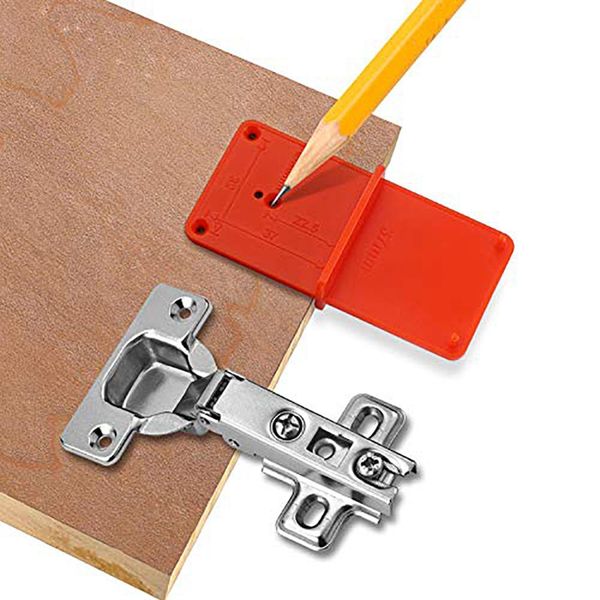 

1pcs 35mm 40mm hinge hole drilling guide locator hole opener template door cabinets orange diy tool for woodworking tool