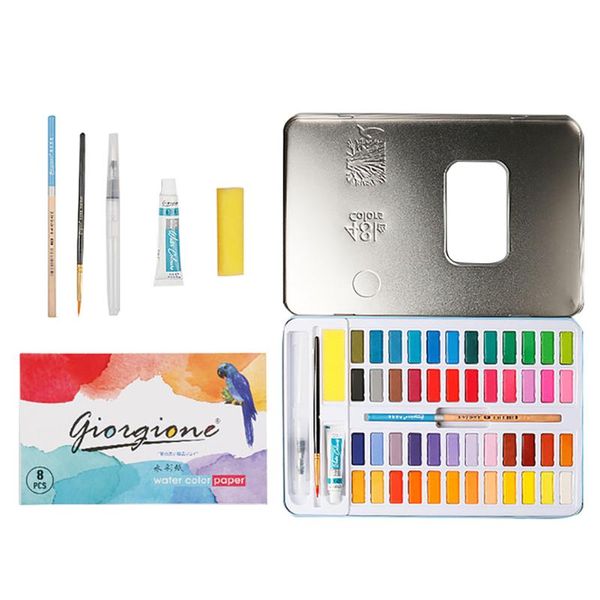 

72pcs/set 48 colors art supplies children gifts for brush pen watercolor paint