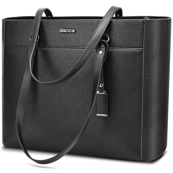 

beau-osoce briefcase 15.6 inch lapbag waterproof handbag protective bag laptote case shoulder office bags for women