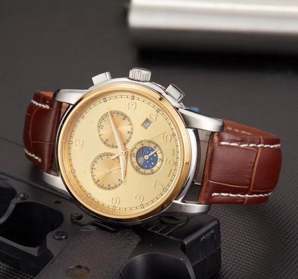 

2019 brand gold mechanical watch luxury men's automatic sports watch sports automatic wind meter retail origin box, Slivery;brown
