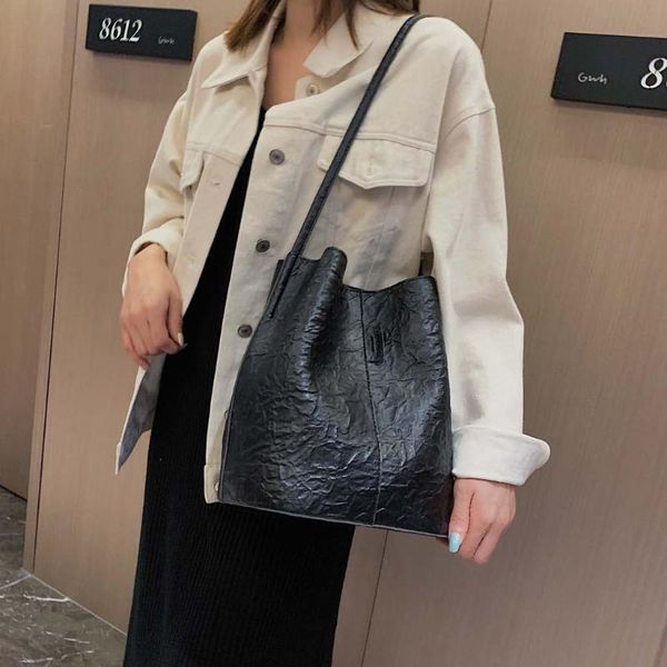 

bag women leather bucket luxury handbags designer 2020 fashion large capacity shopping travel shoulder crossbody women bag