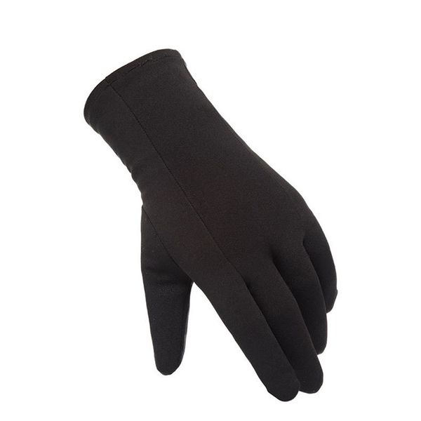 

2020new autumn winter glove women pu leather thickened touch screen warm full fingers windproof driving waterproof gloves mittens black