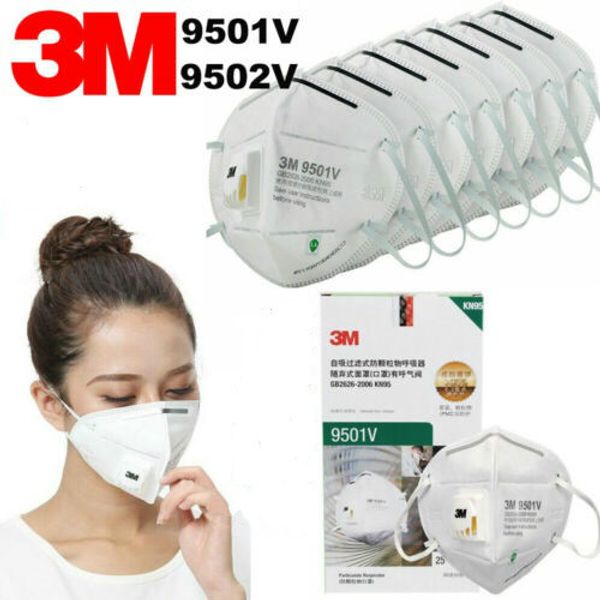 

3m 9502v n95 particulate respirator protective mask safety mask with valve pm2.5 haze fog dustproof mouth masks 9002v9501v 9502v kn95