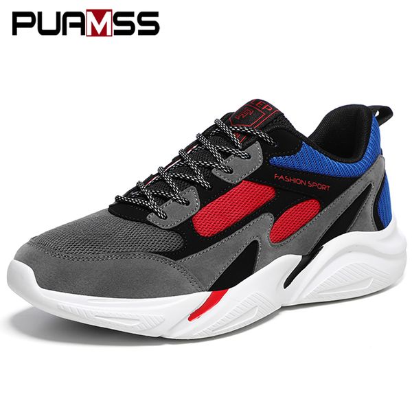 

four seasons shoes men 2019 new fashion mesh light breathable men casual shoes sneakers dad male zapatos hombre, Black