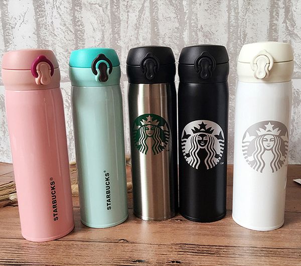 

500ml starbucks bottles stainless steel water bottle coffee mugs double wall insulated cars beer cups coffee mug travel cup