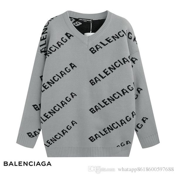 

2019 new spring and autumn men and women with the letter embroidery couple long-sleeved sweater comfortable personality, White;black