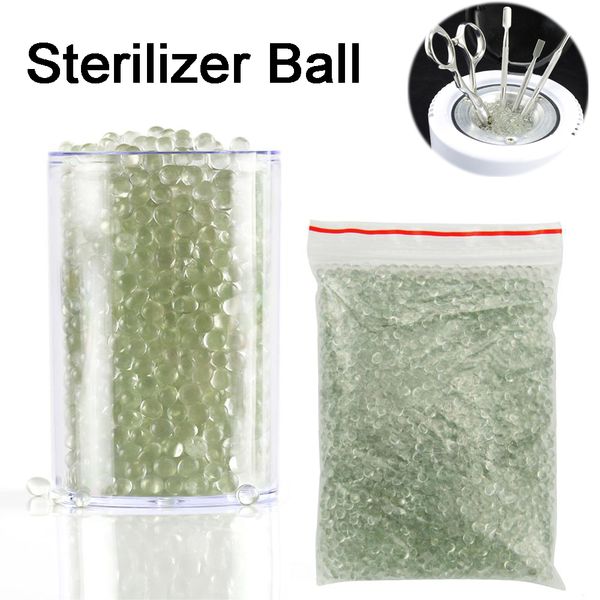 

2.5mm borosilicate high temperature disinfection nail art tool manicure equipment glass ball clean metal ball quartz beads, Silver