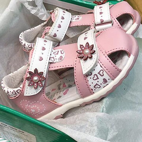 

natural cowhide leather cute girl sandals baby girl sandals comfortable sweat-absorbent anti-kick size 21 to 26 wallvell t200430, Black;red