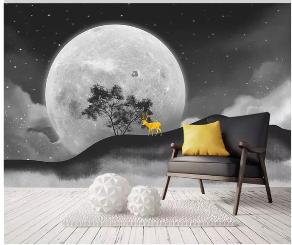 

living style wallpaper modern beautiful starry sky background decorative painting