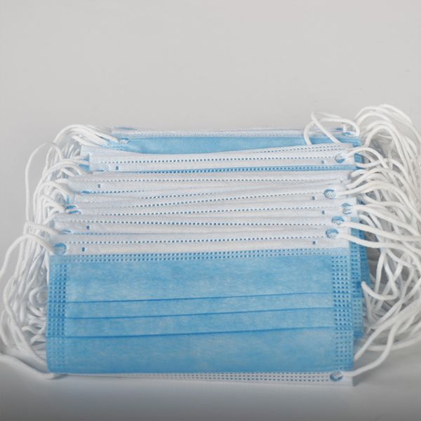 

ce dhl mass stock 50 pcs non woven face mask 3 ply disposable with earloop 2020