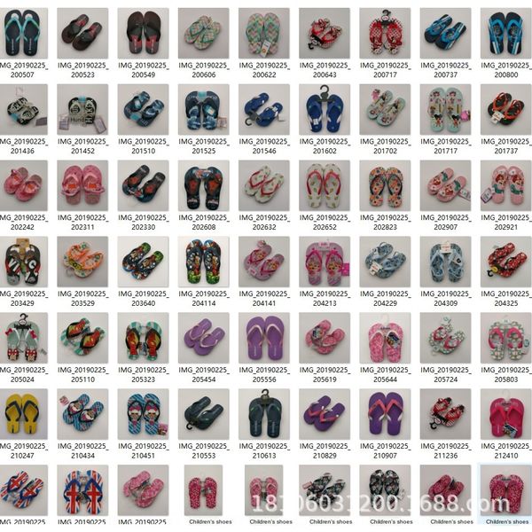 

2020 miscellaneous flip-flops children children anti-skid slippers cartoon children' slippers miscellaneous children' flip-flops, Black;grey