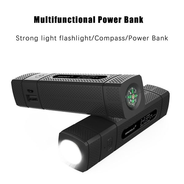 

selling multifunctional power bank cell phone accessories self-contained compass led lamp outdoor necessity portable charger