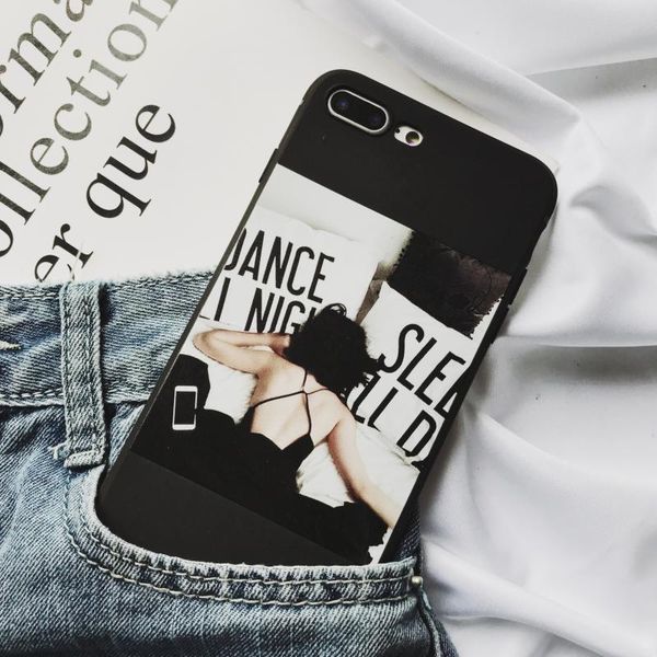 

illustration pictures iphone11 pro 6 7 8 plus max xsmax phone shell silicone soft shell tide ins european style cartoon case 2 styles