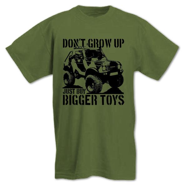 

2017 dont grow up buy bigger toys t-shirt rover parody men off road got mud 4x4