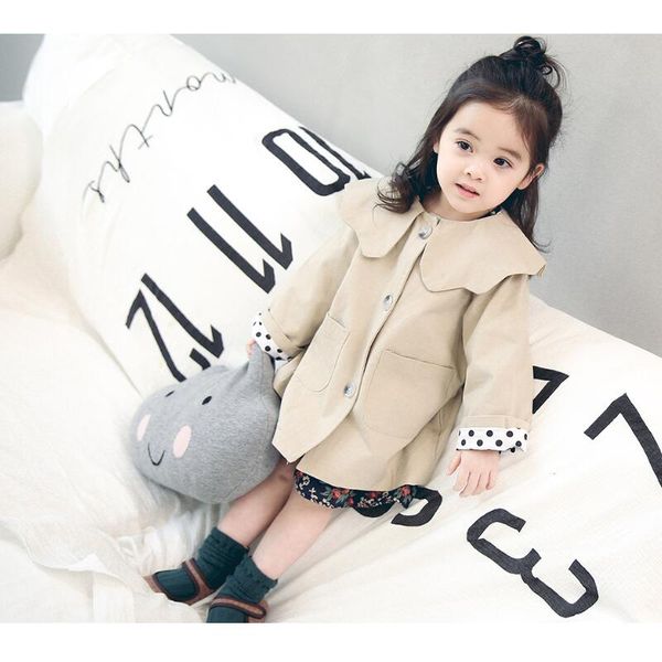 

2019 fashion baby toddler spring autumn trench jacket coat for girls kids coats and jackets children's outerwear clothes jw7014, Blue;gray