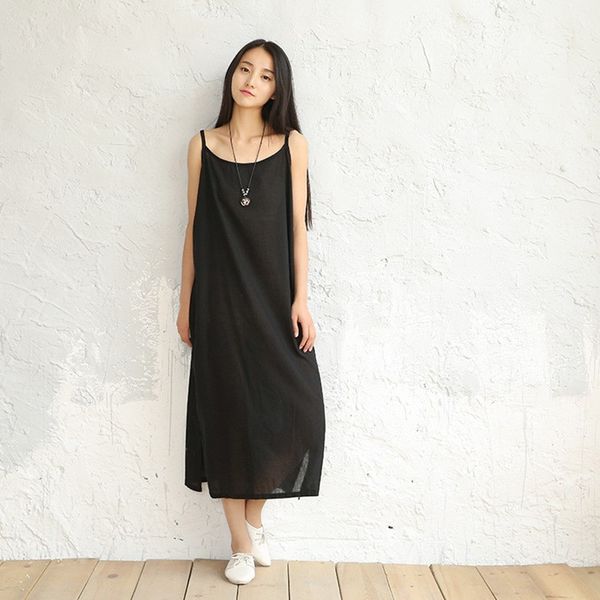 

100% cotton women's full slips femme long inner lining underdress women underskirt female petticoat slip woman, Black;red