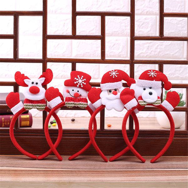 

christmas headband santa xmas party decor double hair band clasp head hoop 2019 for children gift christmas 1pc headwear