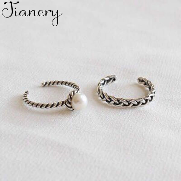 

jianery punk vintage 925 sterling silver retro rings for women men engagement rings girls party gifts anillos 2019, Slivery;golden