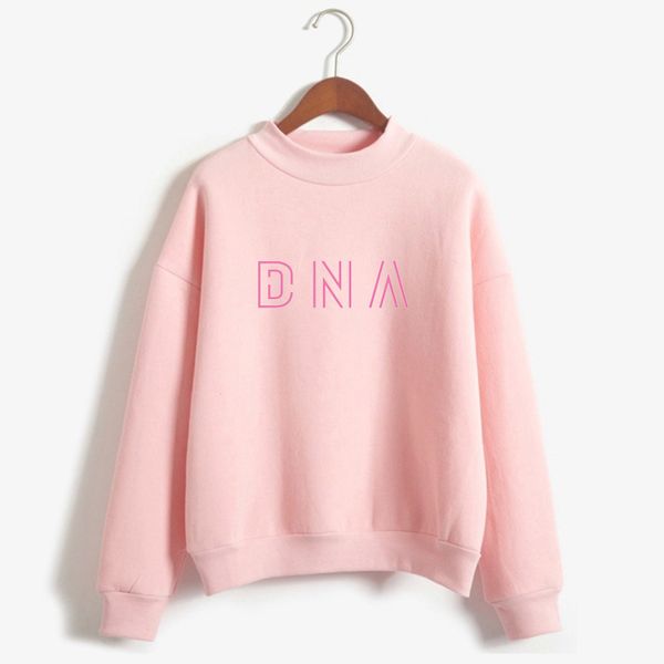 

dna sweatshirt autumn winter bangtan boys hoodie suga v jungkook korean pop hoodie long sleeve fans fleece hoodie, Black