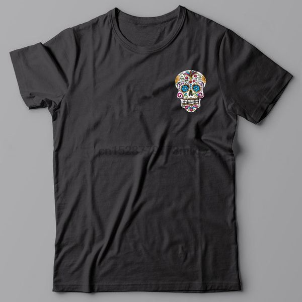 

мужчины футболка summer trends досуг t-shirt sugar skull t-shirt отпечатано в кармане область - мексиканский of the dead тис, White;black
