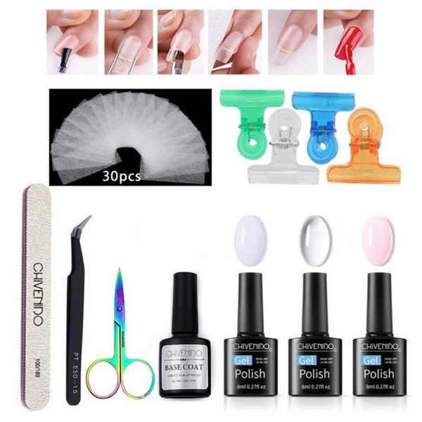 

nail art kits glass fiber extension gel reinforcement repair adjustable liquid potherapy sheet salon tool se