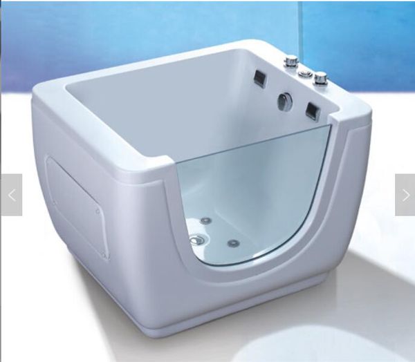 

1100X850X850mm Infant Baby Portable Spa Ozone Disinfection Acrylic Hydromassage Waterfall Kids Children Bathtub Popular Indoor SPA NS806, White