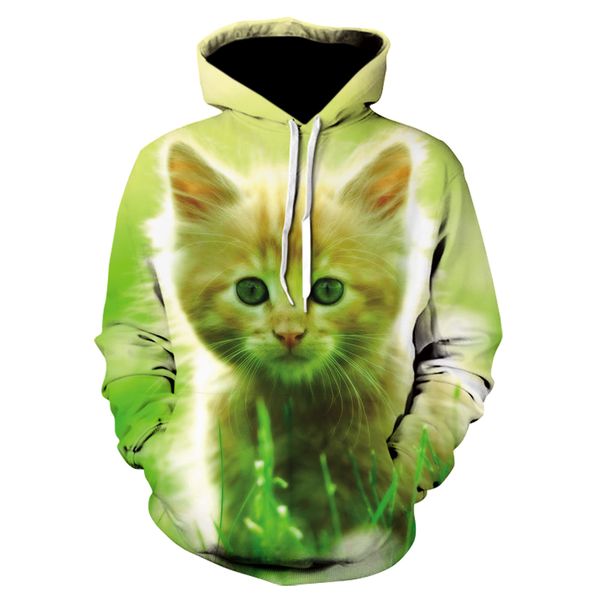 

3d printed lawn cute hoodie for women in spring and autumn 2020 popular logo hoodie for men and women, Black