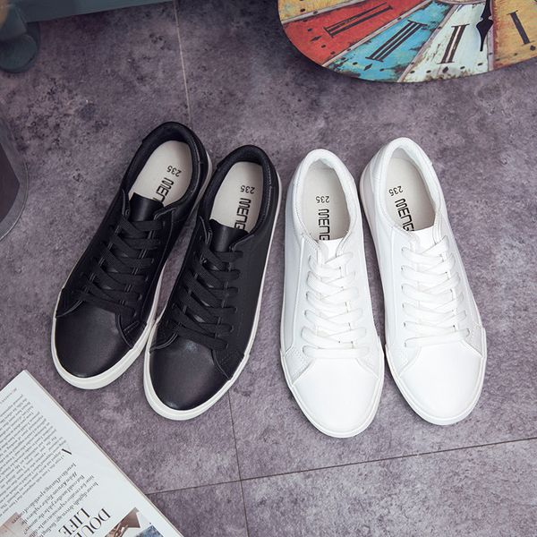 

new white student flat shoes fashion casual shoes wild casual shoes, Black