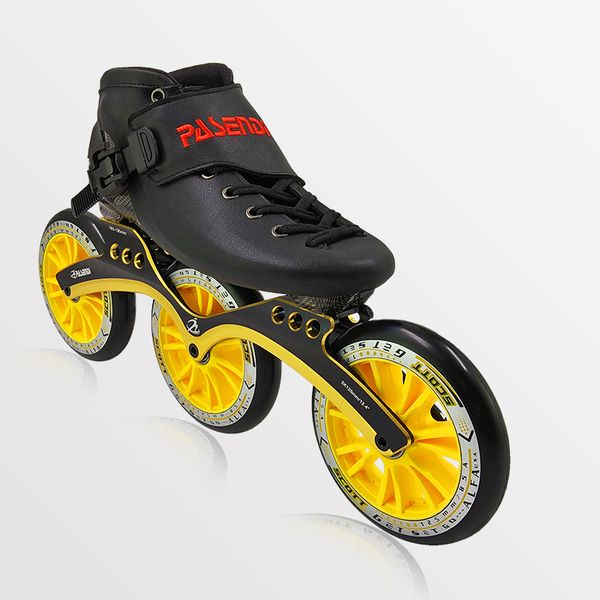 

pasendi professional carbon fiber speed skating shoes 3 wheels 3x125mm and 3x110mm women's roller skating shoes men kids shoe