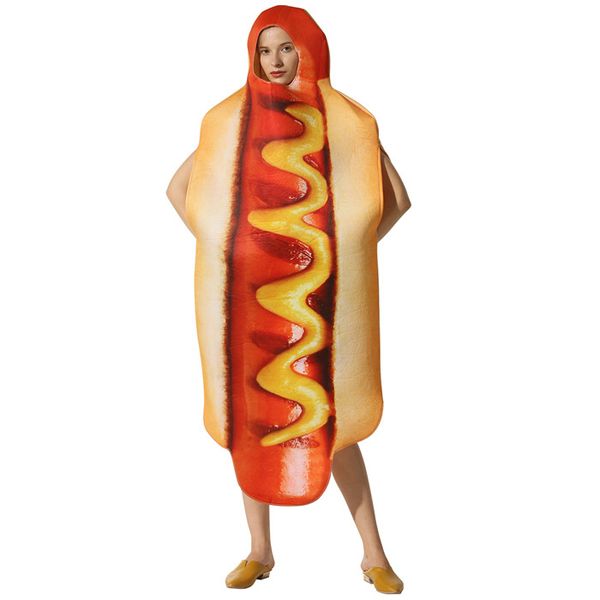 

Sausage Food Print Halloween Cospaly Funny Designer Mascot Costumes Fastfood Festival Unisex Fashion Style Casual Apparel
