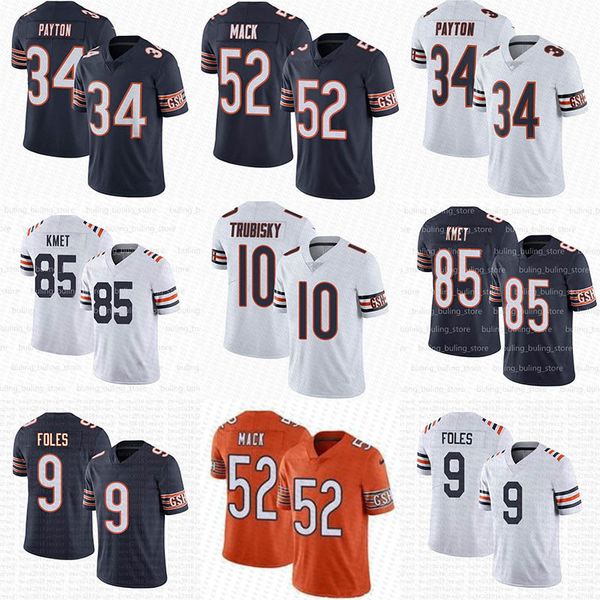 

пользовательские мужчины женщин молодежи чикаго коул кмет медведи ник фолс khalil mack уолтер пэйтон митчелл trubisky roquan смит тарик cohe, Black