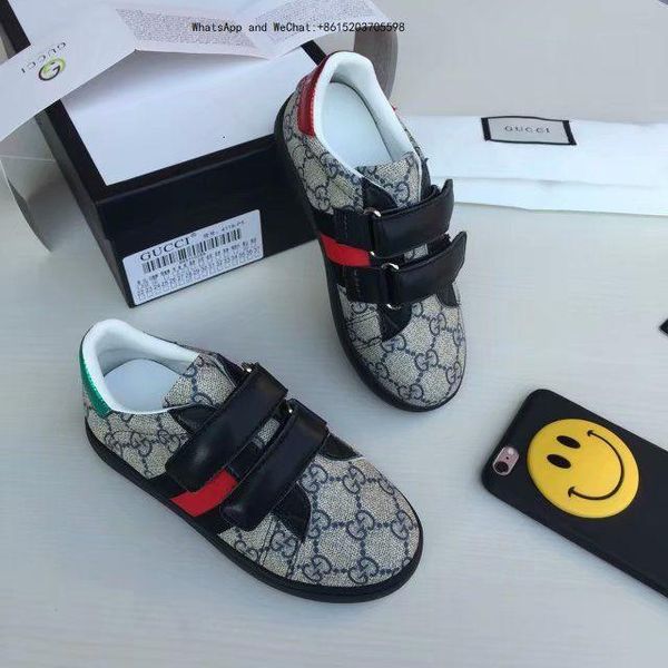 

2020 new pattern fashion designer luxury kids shoes children boys leisure time wear printing children's shoes, Black;red