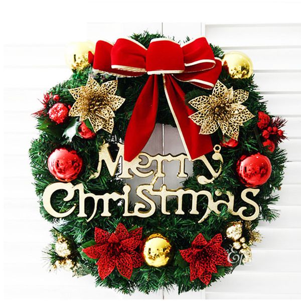 

christmas decoration 30 cm christmas wreath simulation garland door hanging window props background tree accessories
