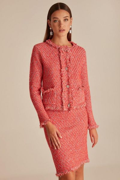 

joinus elasticated waist skirt with tassels woman multi, Black