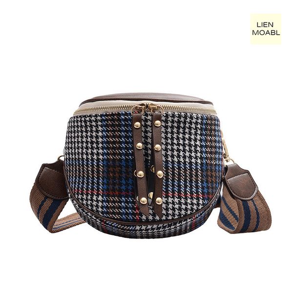 

2020winter new small bag women fashion woolen bucket bag korean broadband wild shoulder messenger