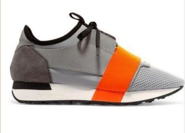 

new designer mens kanye west style race casual shoes new fashion flats racer luxury womens pointed mesh shoes l29, Black