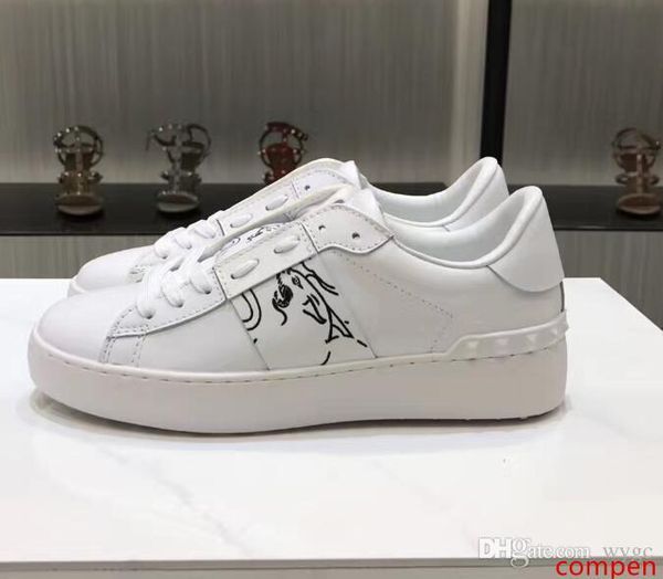 

comfort casual shoes women men brand rivets flats shoes weaving leather patchwork trendy casual shoes studded sports skateboarding tennis